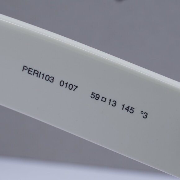 Palm Angels PERI103 ELFIN 0107 Aviator Sunglasses - White/Dark Grey - Picture 7 of 9